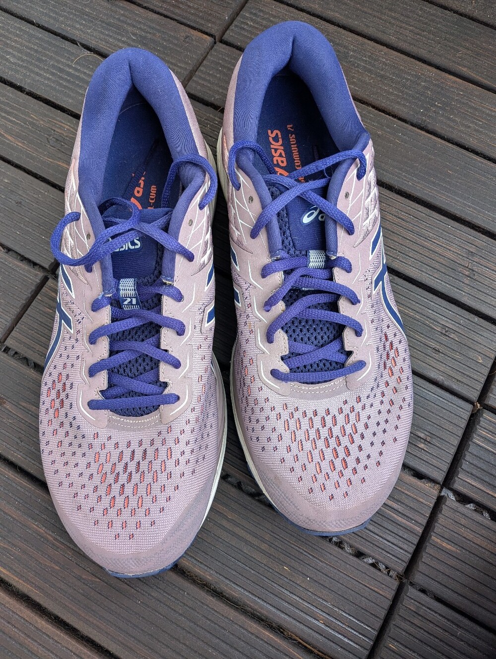 Women's Asics Gel Cumulus 21 Purple Road Running Athletic Shoes Size 11.5